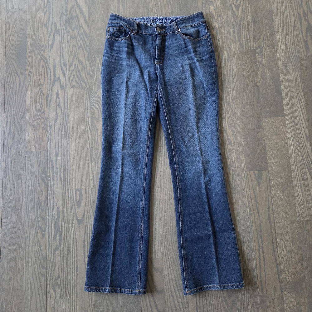 Chico's Dark Blue Flare Jeans